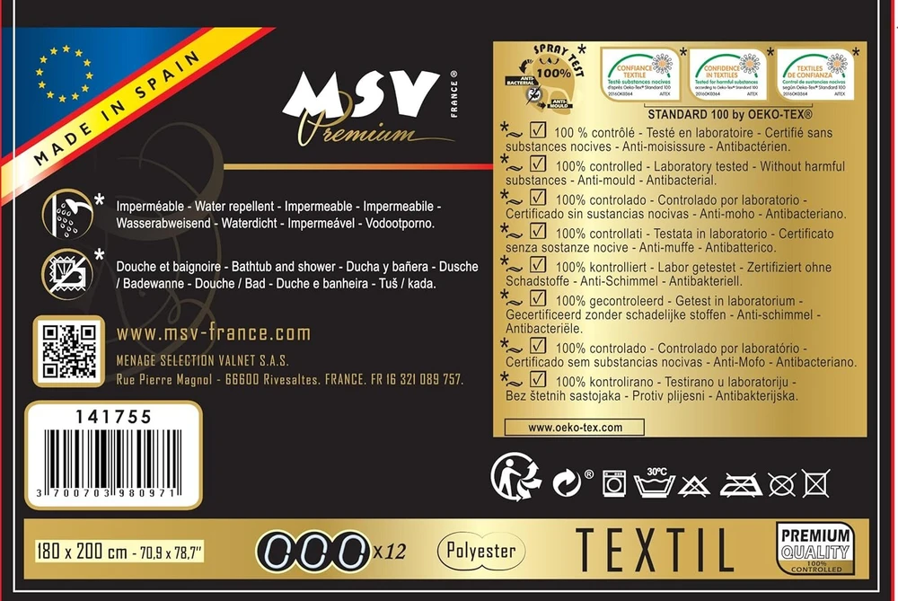 Msv dušo užuolaida, žalia, unikalus dydis