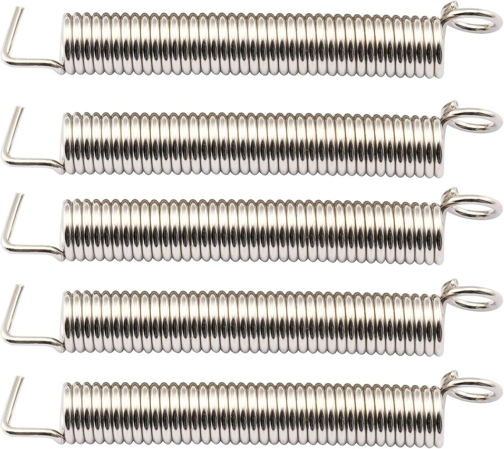 Musiclily Pro Medium plieninės gitaros vintage tremolo įtempimo spyruoklės, skirtos Strat stiliaus elektrinei gitarai, nikeliuotos (5 vnt. rinkinys)