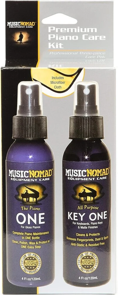 Musicnomad Mn132 pilnas priežiūros rinkinys blizgiems pianinams
