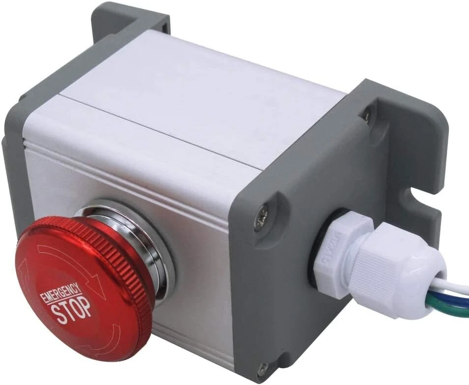 Mxuteuk Mxu-dt-jh 22 mm nerūdijančio plieno metalinis užrakinamas avarinio stabdymo jungiklis 12-220v 3a 1no 1nc jungiklių stoties dėžutė su kištuku