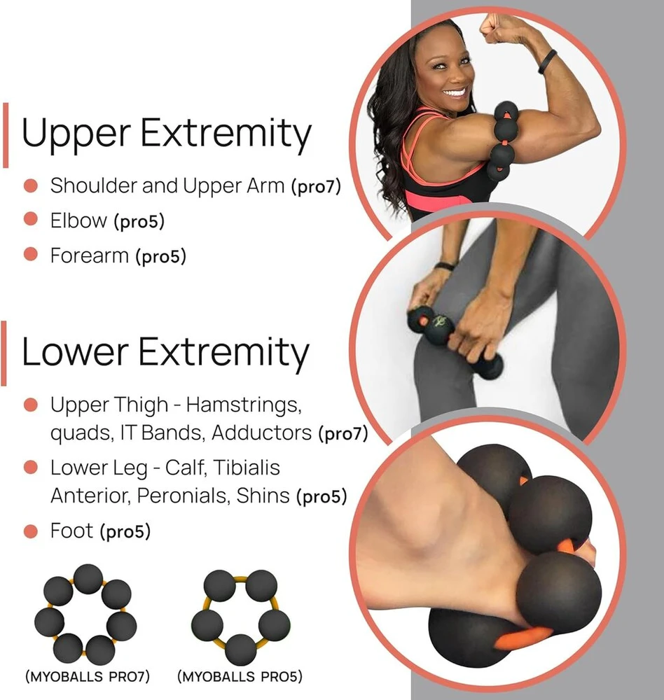 Myoballs Fascia kamuolys Hardness Pro 7 Juodas