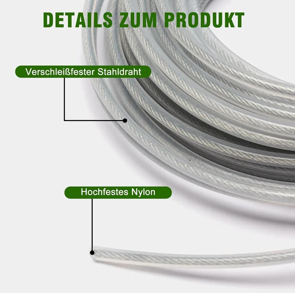 Nailoninis žoliapjovės valas 3 mm x 40 m
