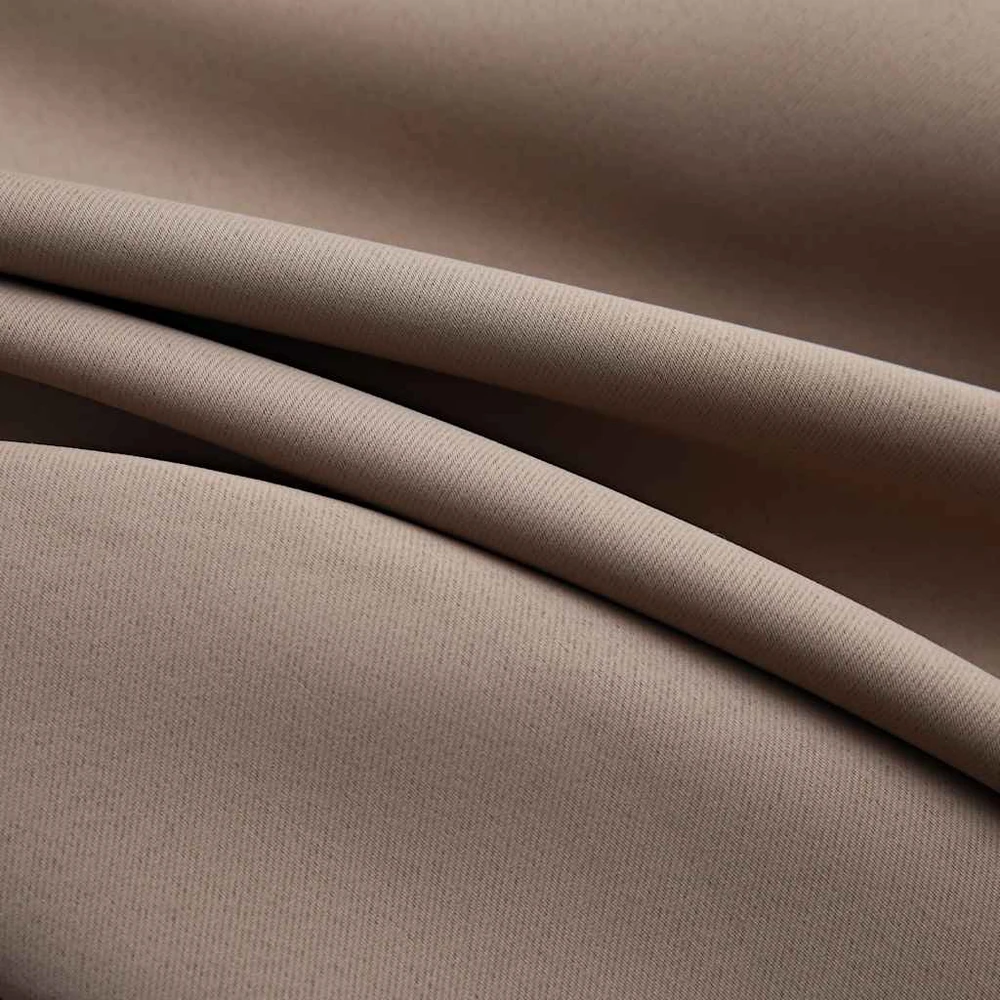 Naktinės užuolaidos su žiedais, 2vnt., taupe spalvos, 140x175cm