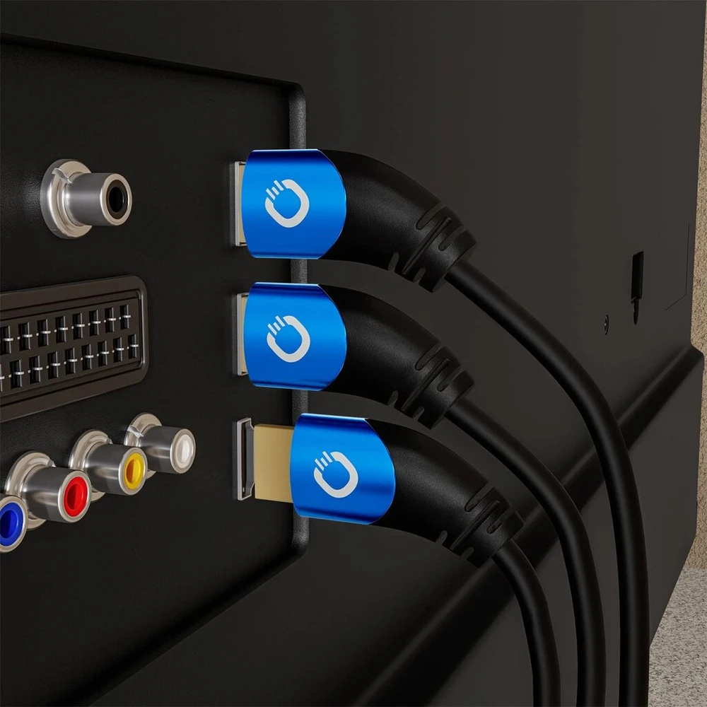 Nanocable Oehlbach Shape Magic 40 Hdmi 2.1 kabelis, 1.5m, baltas, kampinis