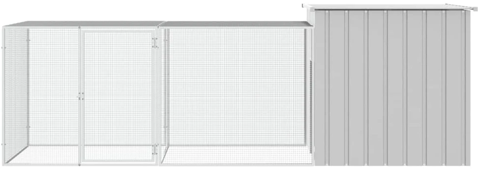 Narvas viščiukams, pilkas, 300x91x100cm, galvanizuotas plienas