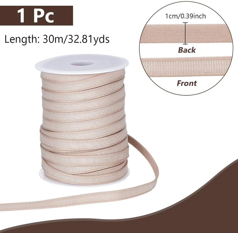 Nbeads 30 m korseto lankelis, 10 mm nailono liemenėlės lyginimo juostelės pakaitinė liemenėlės maskavimo juosta liemenėlės lankelio juosta apatinio trikotažo siuvimo reikmenys liemenėlės korseto siuvimui vestuvinei suknelei, persikų spalvos