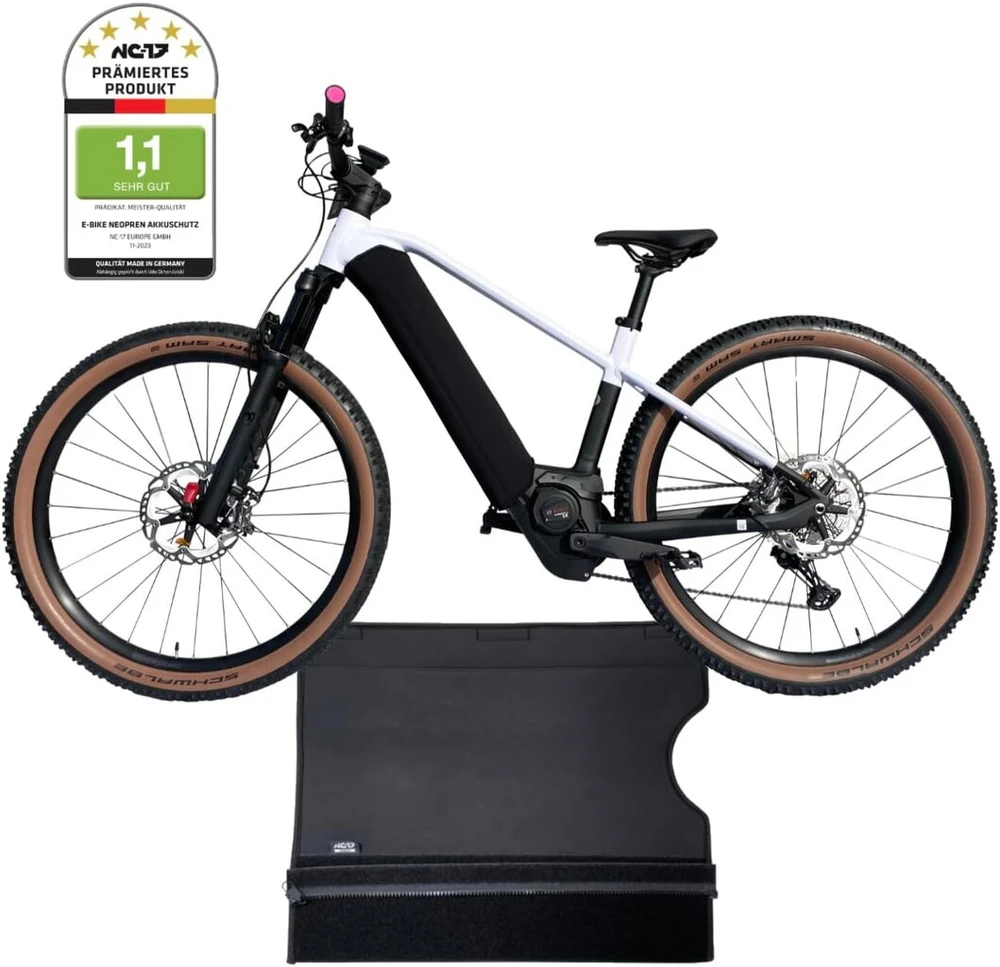 Nc-17 E-bike apsauginis akumuliatoriaus dangtelis su užtrauktuku, skirtas ebike akumuliatoriaus šiluminei apsaugai, ilgis iki 49 cm, rėmo apimtis 27–38 cm, tinka visiems standartiniams elektriniams dviračiams