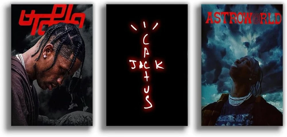 Nebulanova Travis Scott albumo plakatas 5 drobės plakatas sienų dekoratyvinis atspaudas paveikslas tapyba svetainės miegamojo dekoravimui be rėmo stiliaus 20 x 30 cm