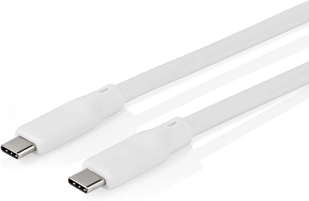 Nedis Usb kabelis | Usb 3.2 Gen 2 | Usb-c™ kištukas | Usb-c™ kištukas | 240 W | 8k @ 30hz | 20 Gbps | Nikeliuotas | 1.00 m | Apvalus | Silikoninis | Baltas | Dėžutė