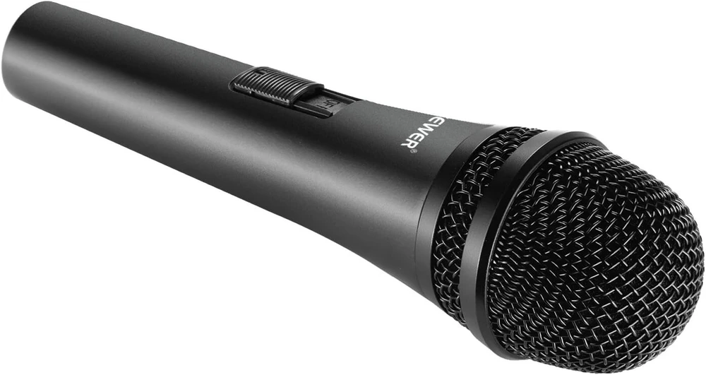 Neewer kardioidinis dinaminis mikrofonas su xlr male į xlr female kabeliu, tvirta metalinė konstrukcija profesionaliam muzikos instrumentų įrašymui, vokalams, transliacijoms, kalbai, juodas (nw-040)