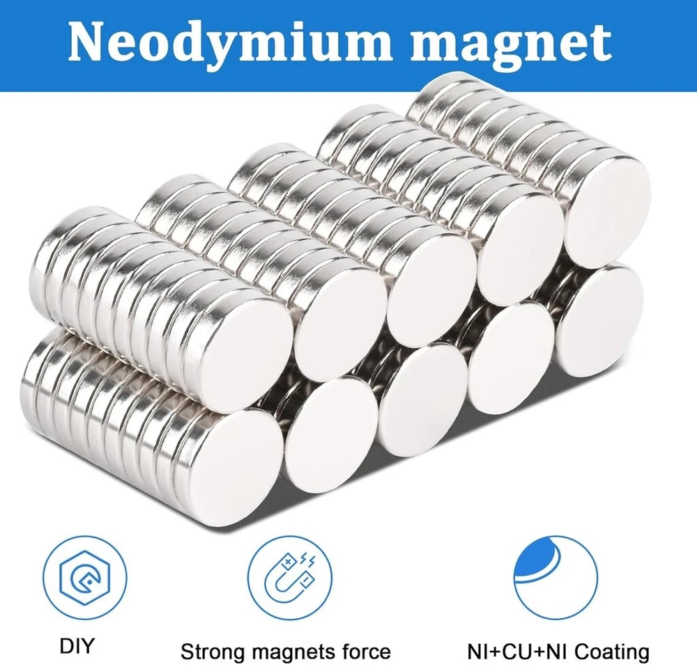 Neodimio magnetai 8x2 mm, 100 vnt. – stiprūs ir universalūs