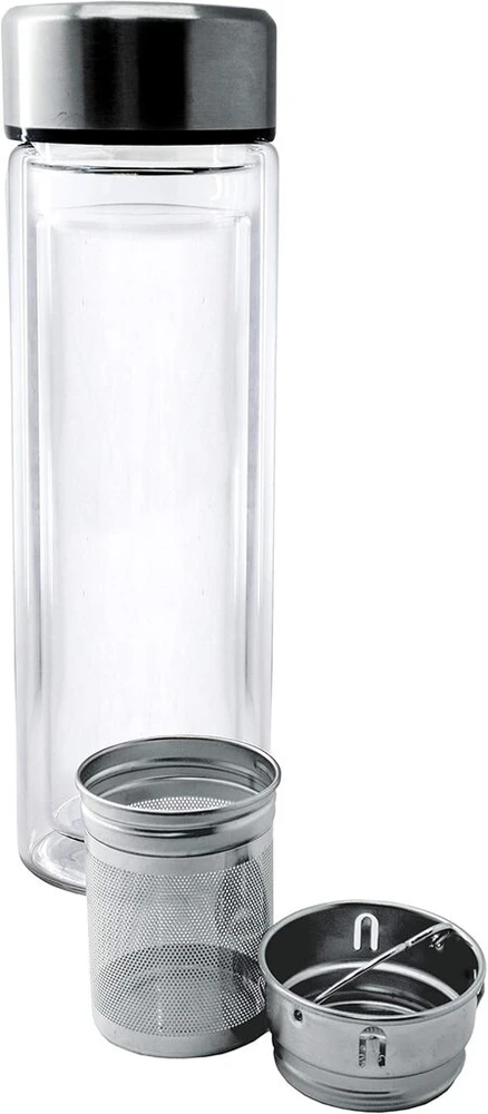 Nerthus Fih 664 filtruojantis 350 ml termosas su dviguba sienele, arbatos sieteliu, kelioninis puodelis, arbatinukas, 0,35 l, stiklas