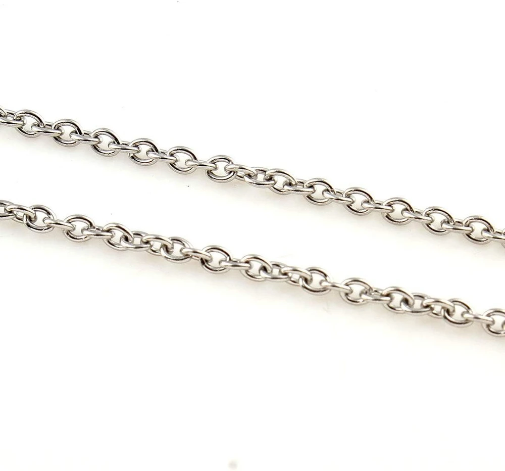 Nerūdijančio plieno grandinėlė 3m, 3x2mm, sidabro spalvos, papuošalams