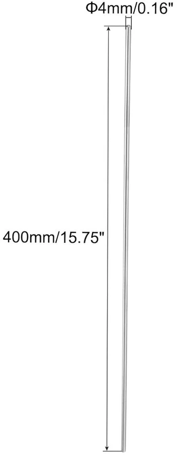 Grandininis pjūklas Nerūdijančio plieno strypai 4mm x 400mm, 4 vnt.
