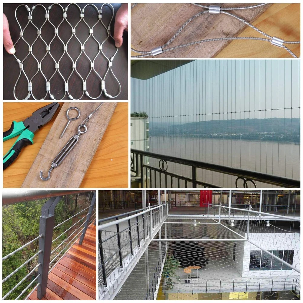 Nerūdijančio plieno vielos lyno rinkinys 30 m, 2 mm nerūdijančio plieno vielos lynas, vielos lyno atramų rinkinys su pvc danga, plieno trosas su kilpomis, m5 lyno įtempiklis nerūdijančio plieno tempiklis skalbinių virvei