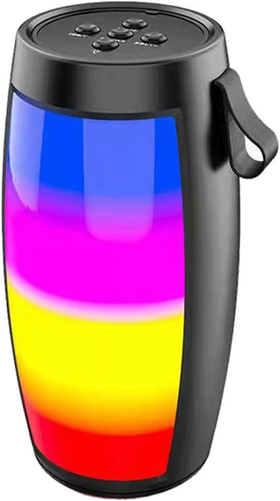 Kompiuterio kolonėlės Nešiojama Led bluetooth kolonėlė, belaidė stereo kolonėlė su spalvinga Rgb šviesa, palaiko atminties kortelės atkūrimą, įkraunama Usb maža kolonėlė