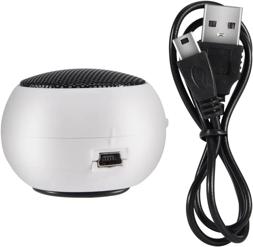 Kompiuterio kolonėlės Nešiojamas Bluetooth garsiakalbis su 3.5mm jungtimi, baltas