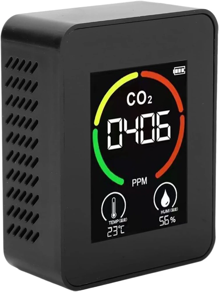 Nešiojamas co2 detektorius - mini ir patogus, tvoc jutiklis, mini oro kokybės anglies dioksido monitorius, temperatūros ir drėgmės co2 monitorius kelionėms, namams, rv, automobiliui