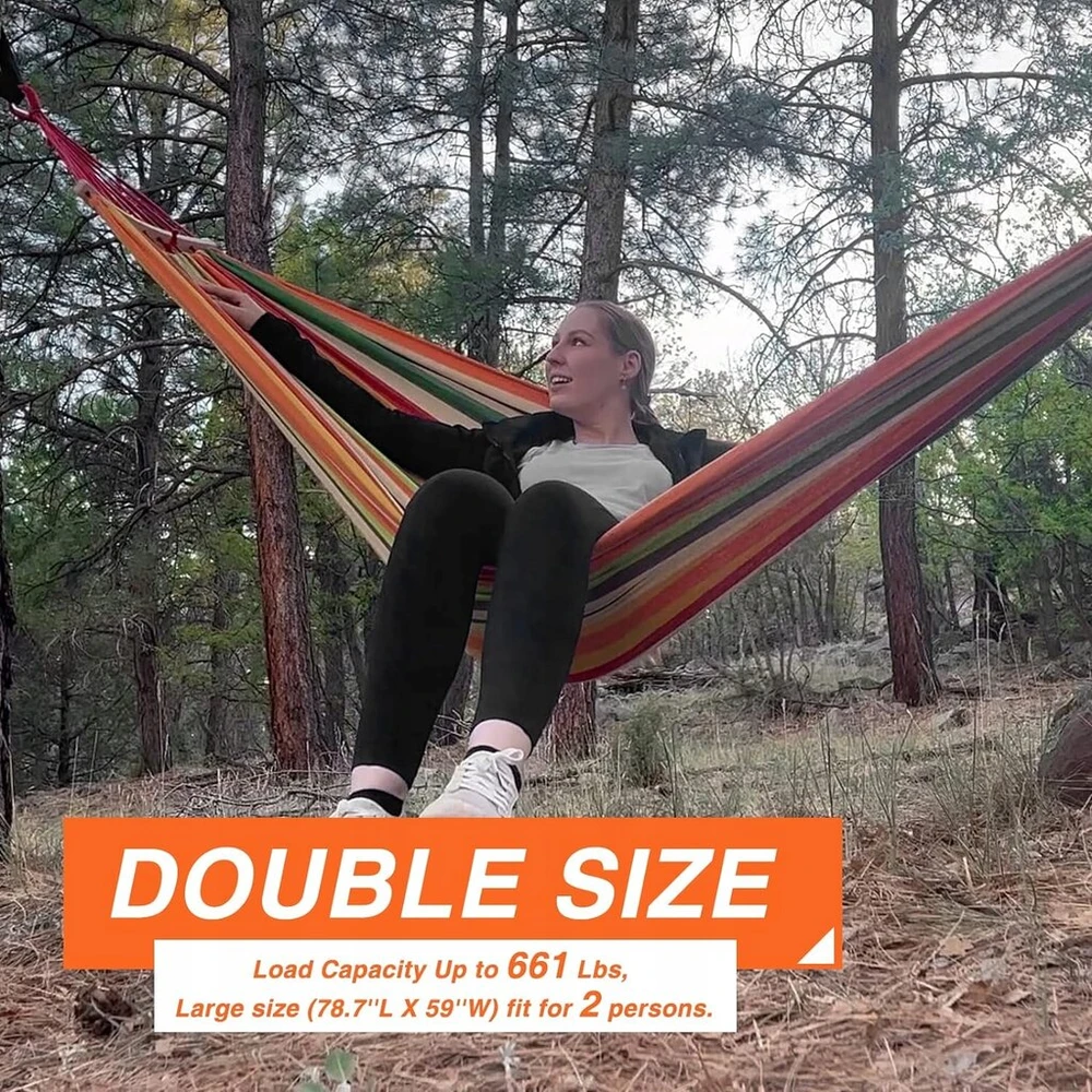 Nešiojamas hamakas Bestrip double 150x200 color sling, keliamoji galia 300 kg