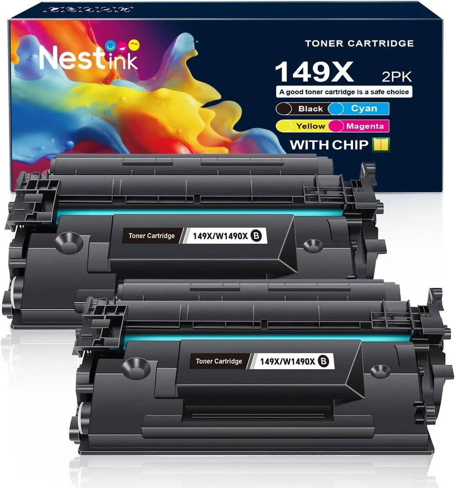 Nestink su mikroschema: W1490x W149x 9500 puslapių toneriai, suderinami su Hp Laserjet Pro Mfp 4102fdw Toneris 4102dw 4002dw 4002dn 4002d 4102fw 4102fdn, neveikia su H P+ spausdintuvais (su E modeliu), 2 vnt.
