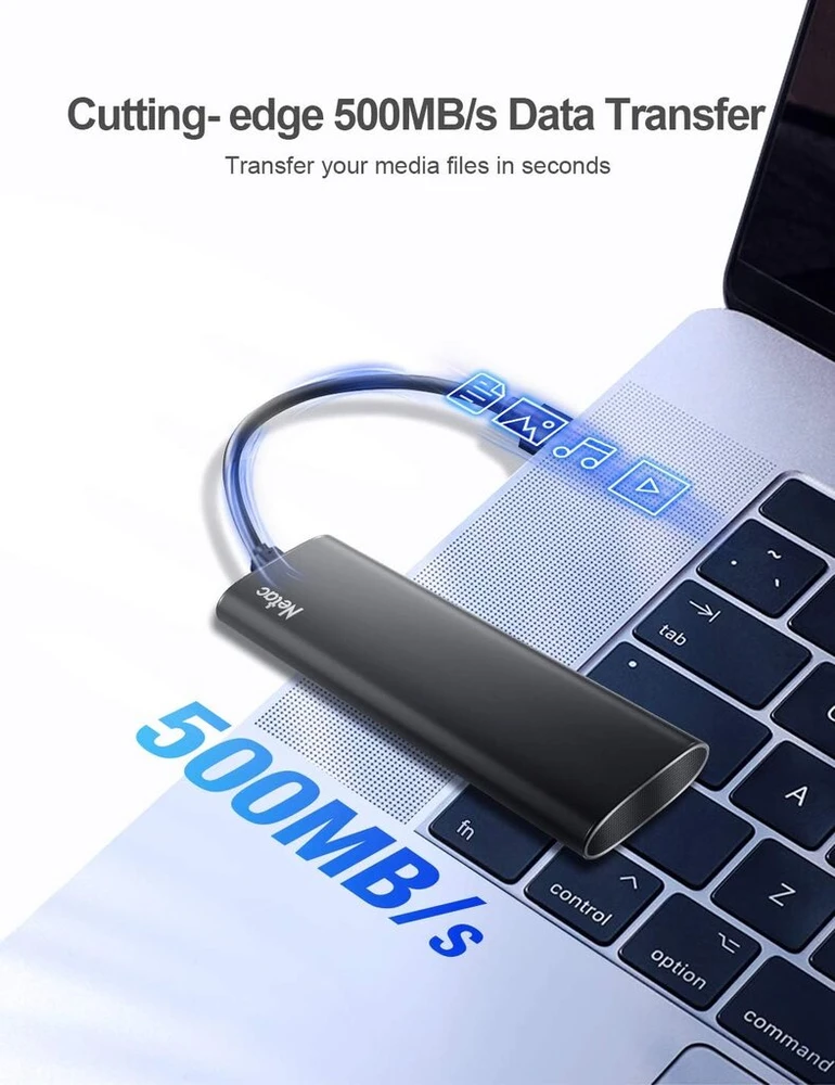 Kietasis diskas Netac 1tb Išorinis Ssd Usb 3.2 Gen 2 Aliuminio