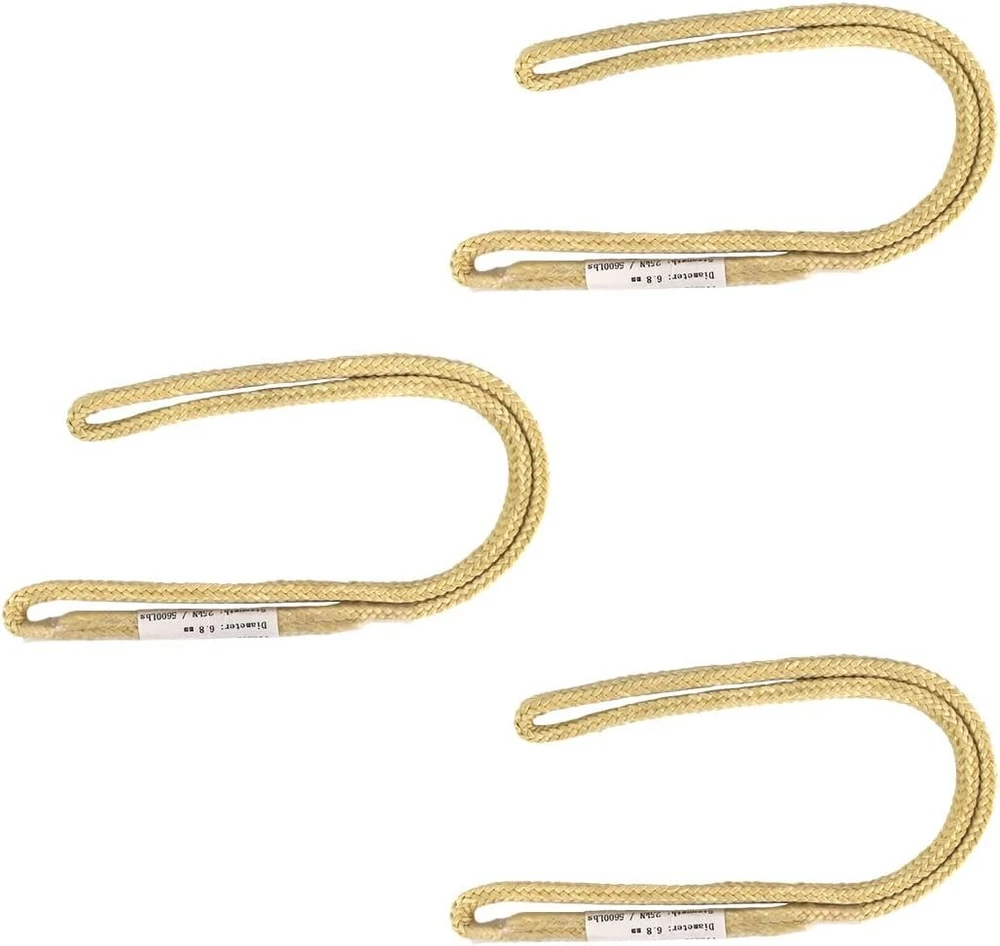 Newdoar 100% Kevlar pynimo trinties sankaba, 2549 kg Prusik arboristinis lynas, atsparus dilimui/antipirenas, didelio stiprumo gelbėjimo takelažo hamakai (3 vnt.)