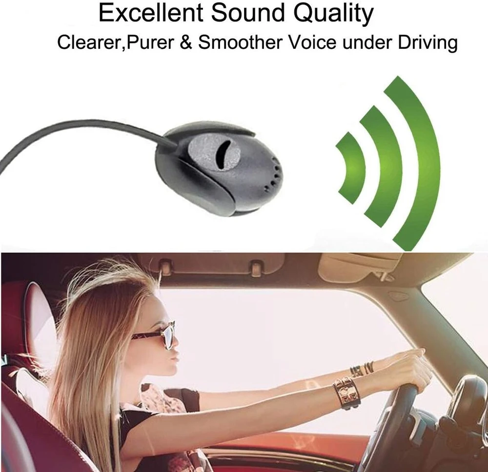Newth mikrofonas 3,5 mm Mic, suderinamas su Sony Jvc Kenwood Boss Jensen Alpine automobiliniu mikrofonu, skirtas automobiliui, transporto priemonei, pagrindiniam įrenginiui, Bluetooth audio stereo radijui Gps Dvd, Plug & Play