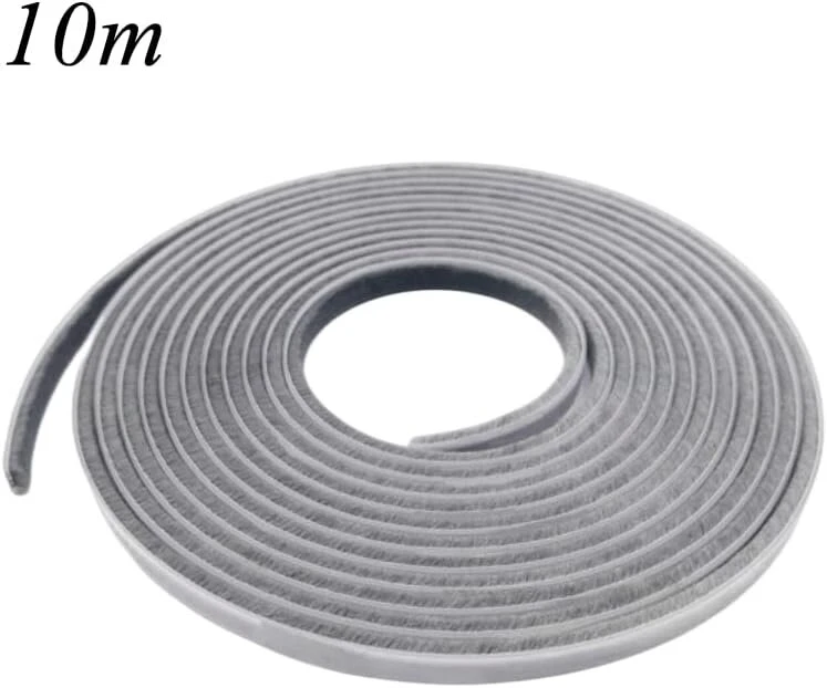 Niaciswe lipni sandarinimo juosta 10 m langų sandarinimo šepetys lipnus šepetėlio sandariklis 9 x 23 mm tarpams 9-20 mm šepetėlio sandariklis durų sandariklis lipni sandarinimo juosta durims, langui