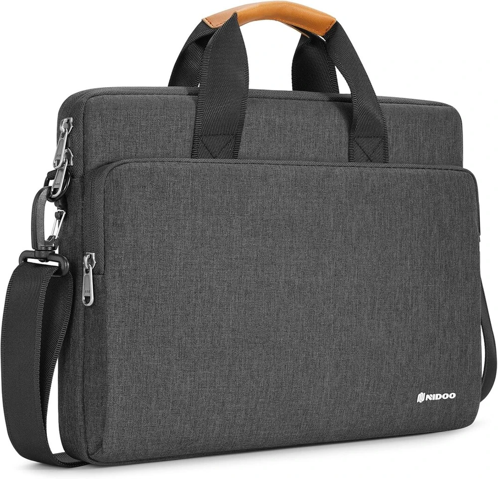 Nidoo 17.3 colių nešiojamojo kompiuterio krepšys, suderinamas su hp gaming pavilion 17 / razer blade 17 / lenovo ideapad 3i / 17.3 colių msi 17 / asus rog strix g17 / acer chromebook 317 nešiojamojo kompiuterio krepšys per petį, tamsiai pilkas