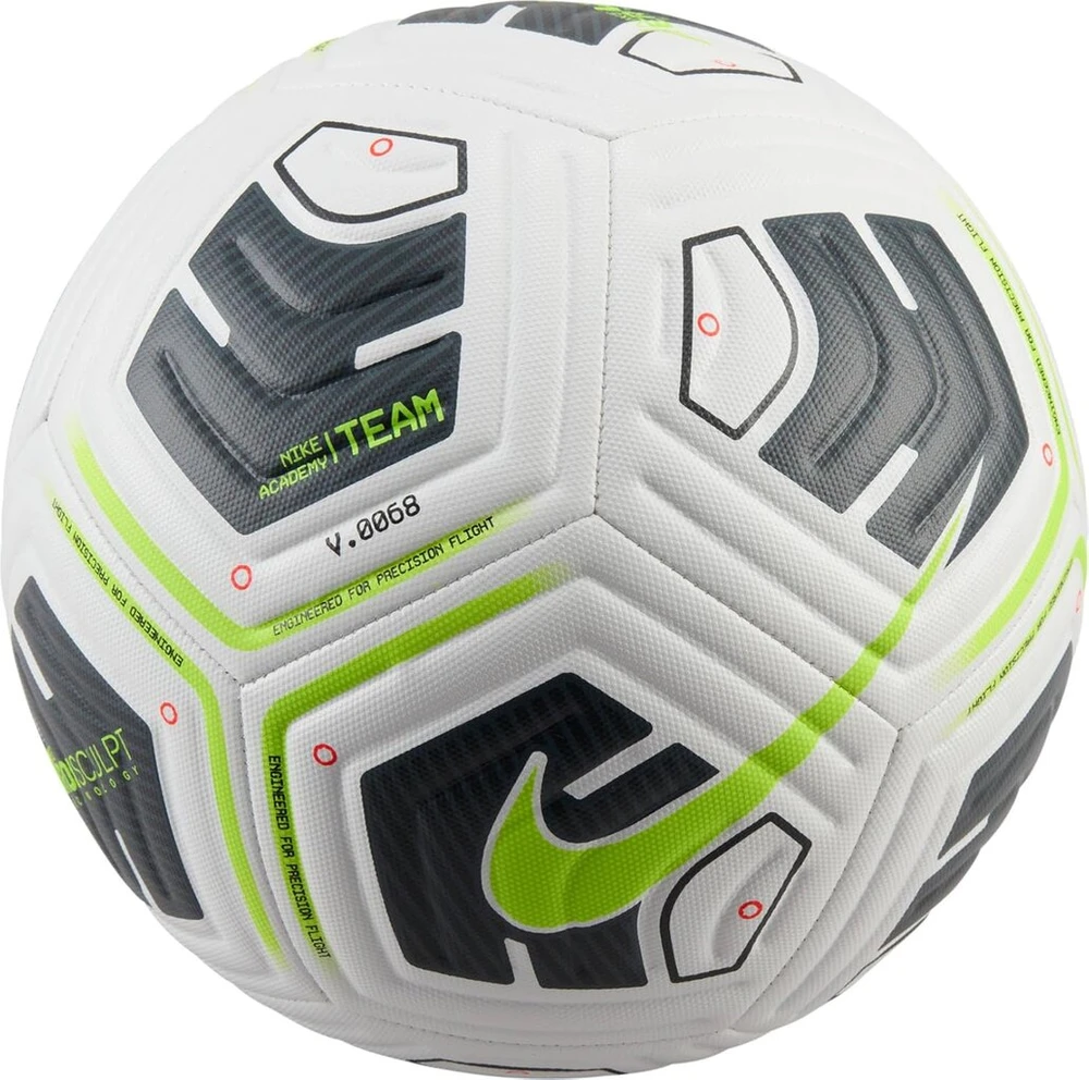 Nike Fz7540-100 Nk Academy Team Fa24 universalus futbolo kamuolys, skirtas laisvalaikiui, baltas/juodas/volt, 3 dydis