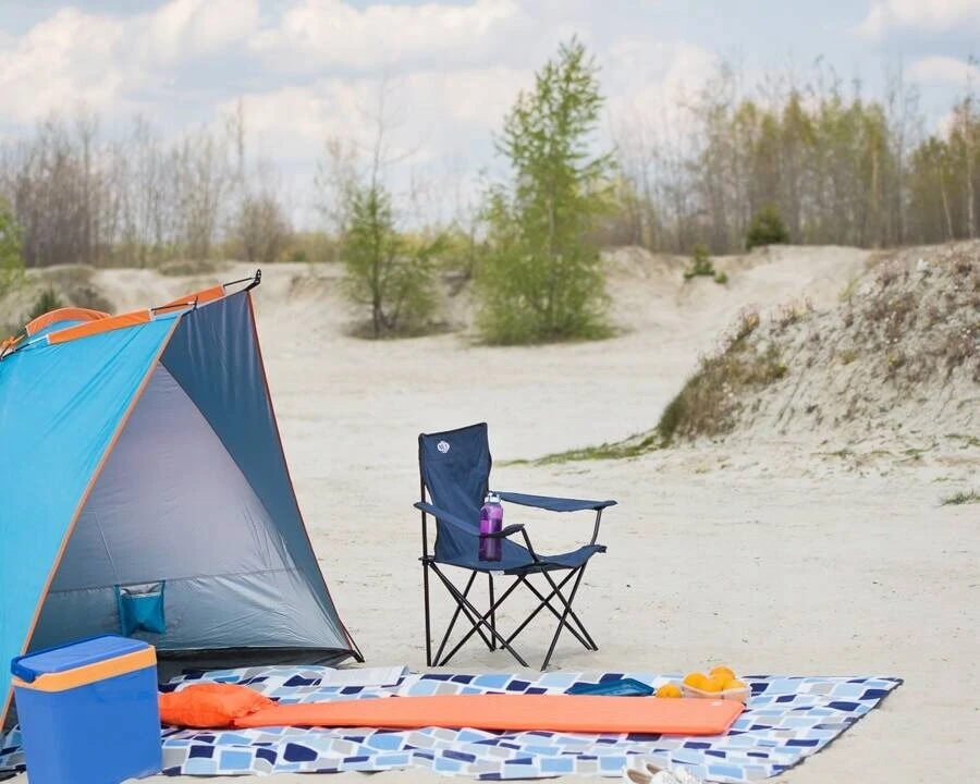 Nils Camp Nils Sulankstoma turistinė sodo paplūdimio kėdė su užvalkalu