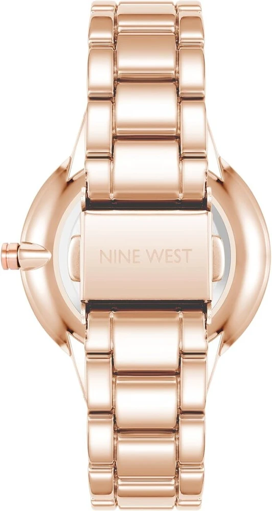 Nine West suknelės laikrodis 086702750085, rožinio aukso spalvos, apyrankė
