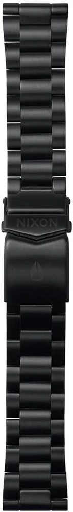 Nixon C3246-001-00 vyriška apyrankė iš juodo nerūdijančio plieno su dvigubu atlenkiamu užsegimu, juoda, dirželis.