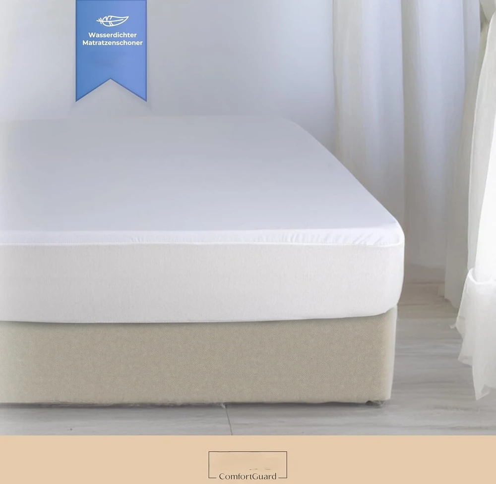 Čiužinys Nomads textile comfortguard neperšlampamas čiužinio užvalkalas 200 x 200 cm, 100% medvilnė, laidus orui ir drėgmei, 200 x 200 cm čiužinio apsauga, 200 x 200 cm čiužinio apsauga, skalbiamas paklotas nuo šlapimo