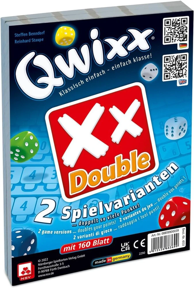 Nsv - 4131 - Qwixx Double - Papildomų kaladėlių rinkinys iš 2 - Kauliukų žaidimas
