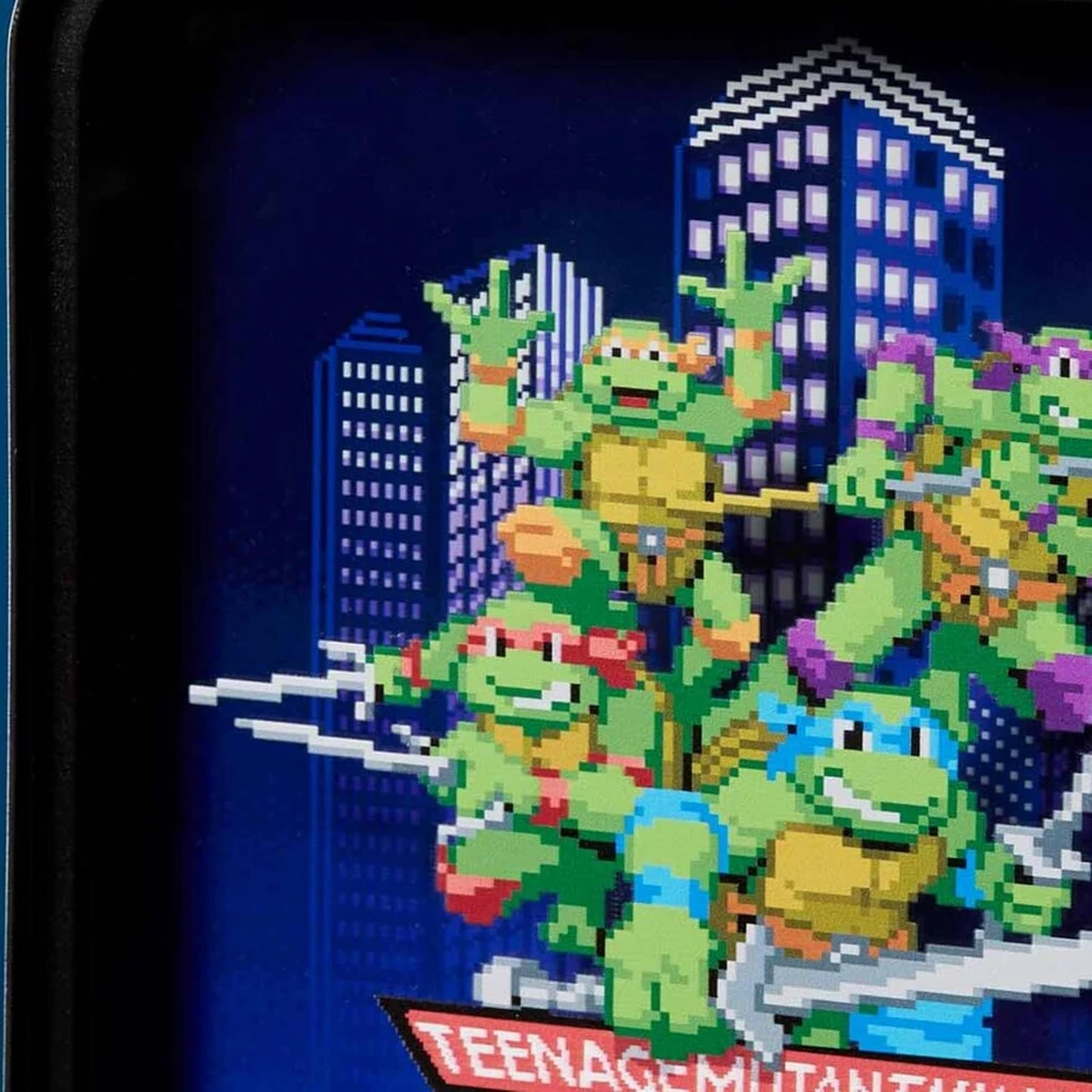 Numskull oficialus tmnt akrilinis logotipo stalinė lempa-sieninis šviestuvas miegamajam, biurui, namams, studijoms, darbui - oficiali teenage mutant ninja turtles atributika