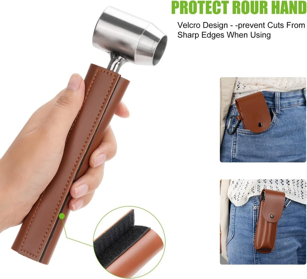 Kelioninis Nutmanel rankinis grąžtas Bushcraft, rankinis grąžtas medienai, medienos grąžtas Scotch Eye, universalus išgyvenimo įrankis su dėklu stovyklavimui, medienos apdirbimui, Bushcraft ir išgyvenimui lauke