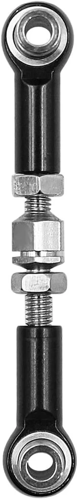 Nuzamas 6 vnt. 47 mm metaliniai reguliuojami amortizatoriai rc automobiliui, traukės, aliuminio lydinio traukės rinkinys, skirtas 1/10 rc automobilių bagiams, turistiniams automobiliams, juodas