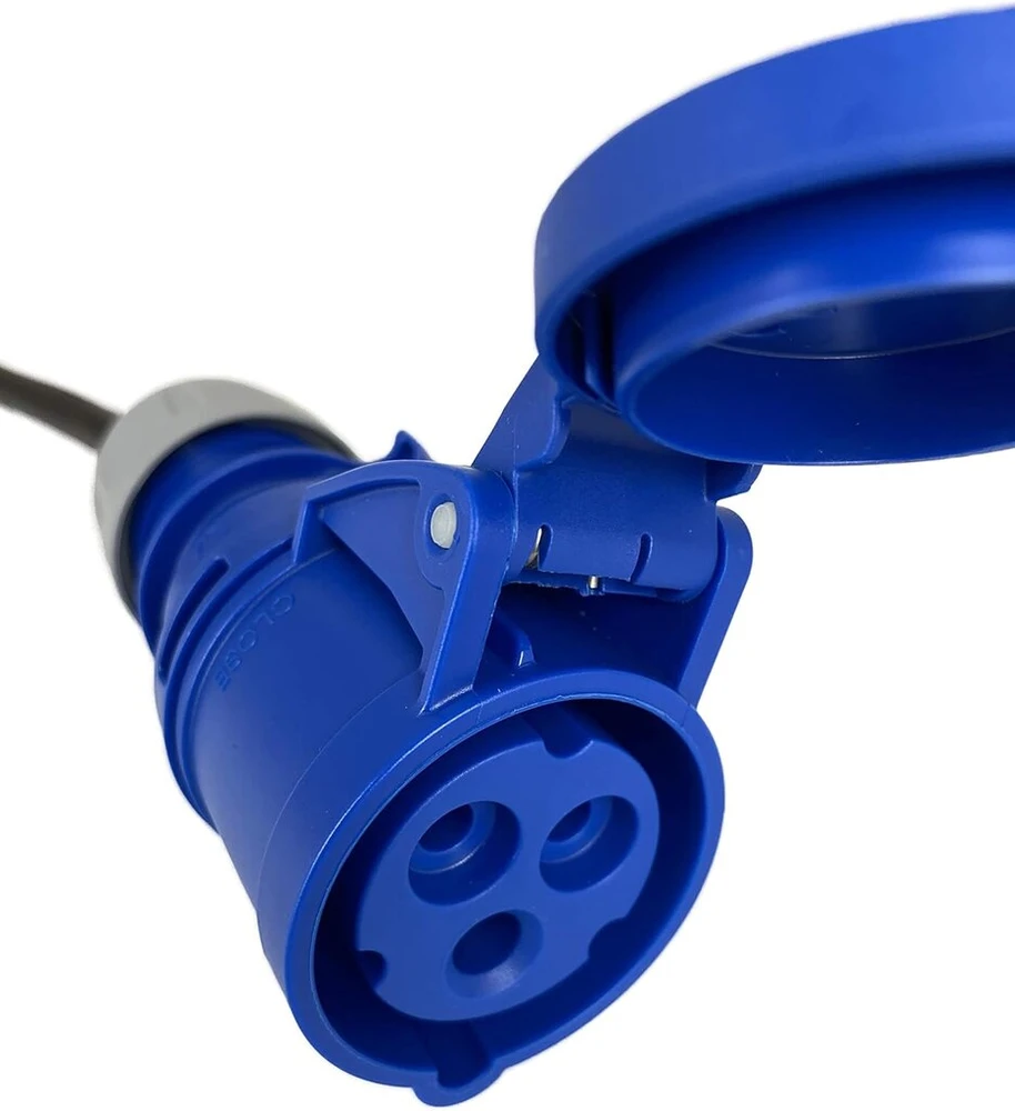 Nwp adapteris Cee mova 230 V 16 A į Cee kištuką 400 V 16 A - 3 x 2.5 mm² guminis kabelis - Ip44 - skirtas kempingui, karavanui, valčiai, turgums, naudojimui lauke