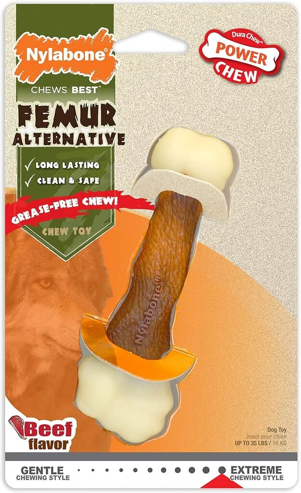 Nylabone Extreme Chew šlaunikaulio formos kramtalas šunims su jautienos skoniu, 90 g