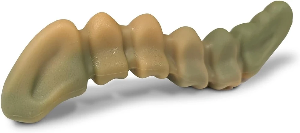 Nylabone, itin stiprus kramtymo efektas, aligatoriaus uodega, šunų žaislas pagamintas iš patvaraus nailono, vištienos skonio, didelis, šunims iki 23 kg