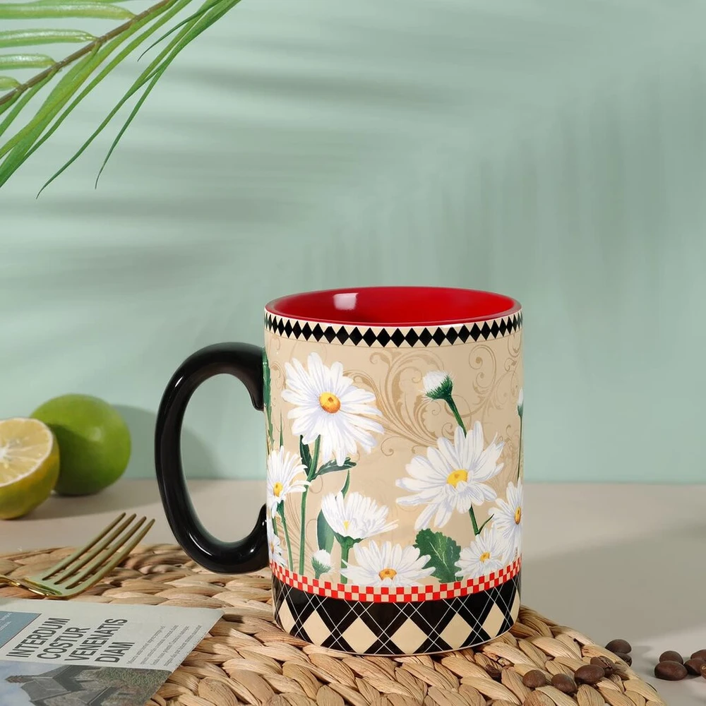 Nymphfable keraminis kavos puodelis su rankena, personalizuota dovana, 550 ml
