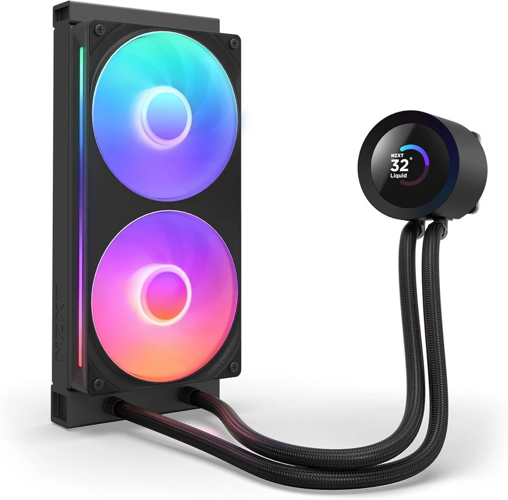 Nzxt kraken plus 240 rgb - aio cpu skystinis aušintuvas - 240mm radiatorius - f240 rgb core single frame fan - 1.54" square lcd - amd® am5, am4 - intel® lga 1851/1700, 1200/115x - juodas