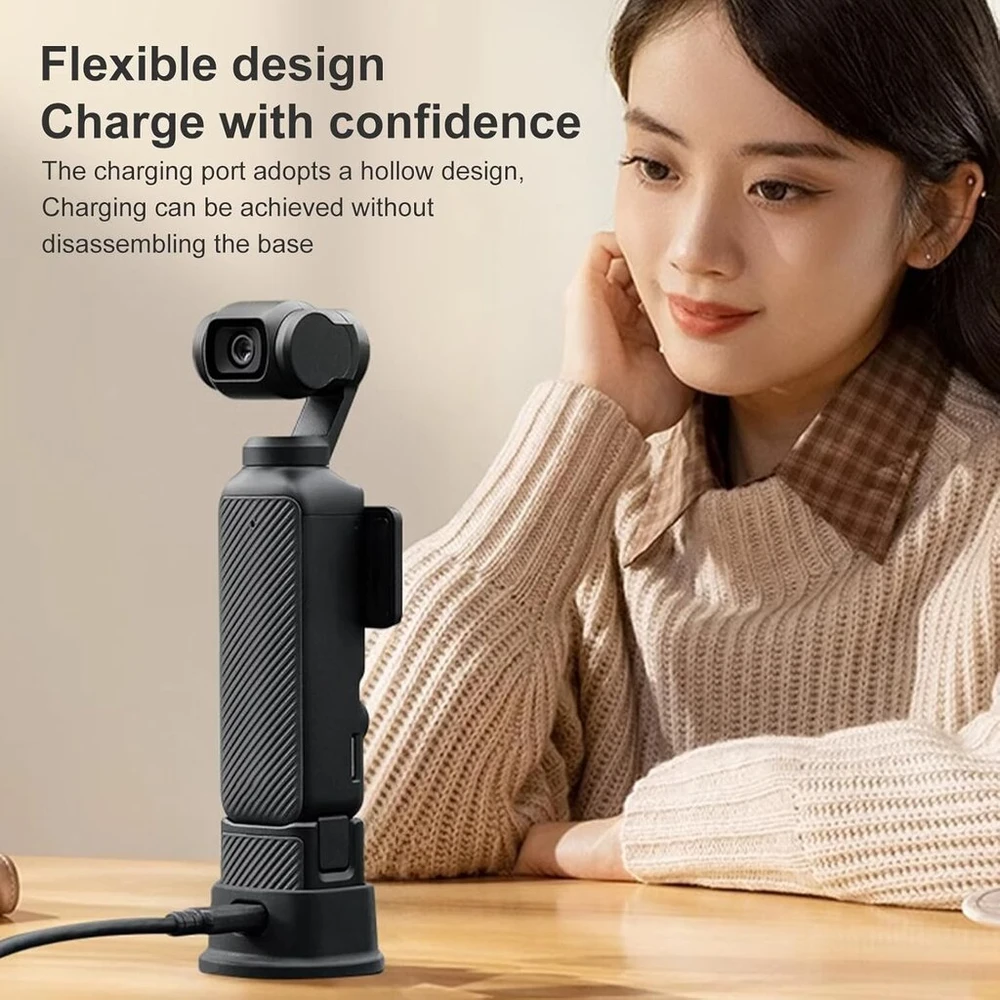 Objektyvas Kameros stovo pagrindo laikiklis, skirtas dji osmo pocket 3, stabilus laikiklis ant stalo, neslystantis adapteris, kameros tvirtinimo gimbalo kameros priedai