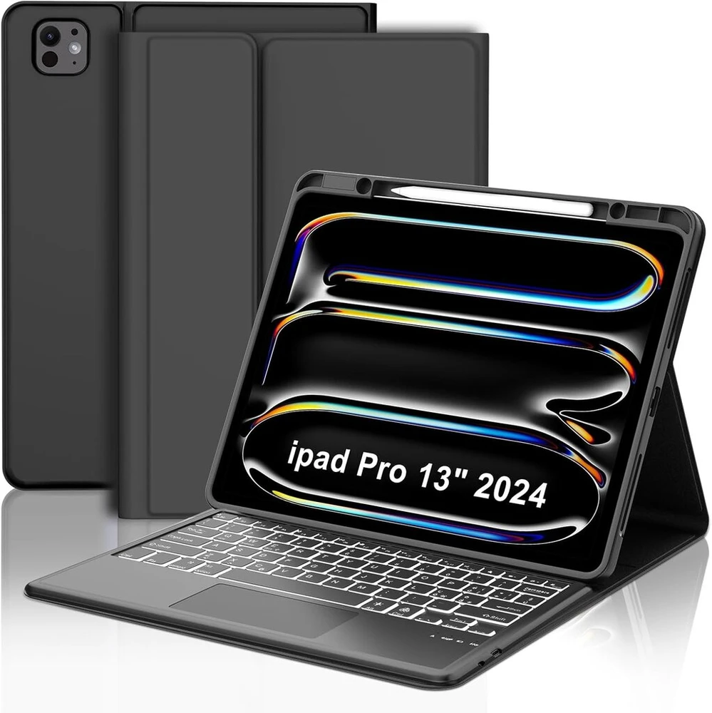 Occtingkind klaviatūra, skirta Ipad Pro 2024 (m4 13 colių) itališka Qwerty su apšvietimu, juoda