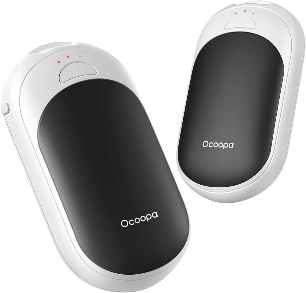 Ocoopa įkraunami rankų šildytuvai, 2 vnt., magnetinis elektrinis nešiojamas šildytuvas, 5000 Mah, kišeninis dydis, itin lengvas ir plonas, 3 šildymo lygiai iki 53°c, puikiai tinka stovyklavimui, Raynauds, Ut3 Lite