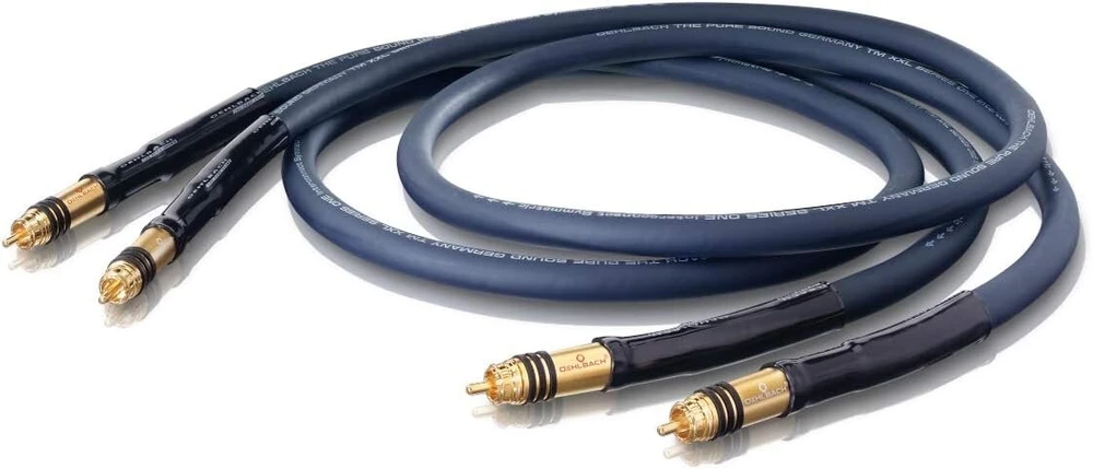 Oehlbach Xxl-1 Rca kabelis, 2x0.5m, Tamsiai Mėlynas