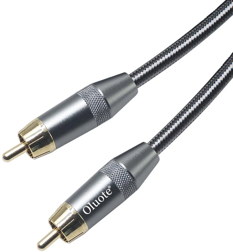 Oluote Rca audio žemų dažnių garsiakalbio kabelis, 1,5 m, koaksialinis skaitmeninis audio kabelis, stereo, skirtas namų kinui, Hdtv, stiprintuvo garsiakalbiui