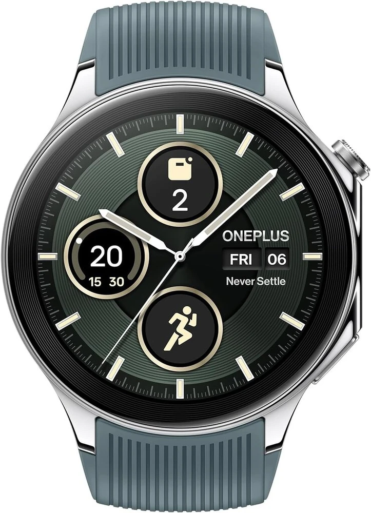 Oneplus Watch 2 su Wear Os 4, Snapdragon W5 mikroschema, iki 100 valandų baterijos veikimo laikas, 1,4 colio Amoled ekranas, nerūdijantis plienas ir safyro kristalas, dvigubo dažnio Gps, 5 Atm, Ip68 ir Bt skambučiai