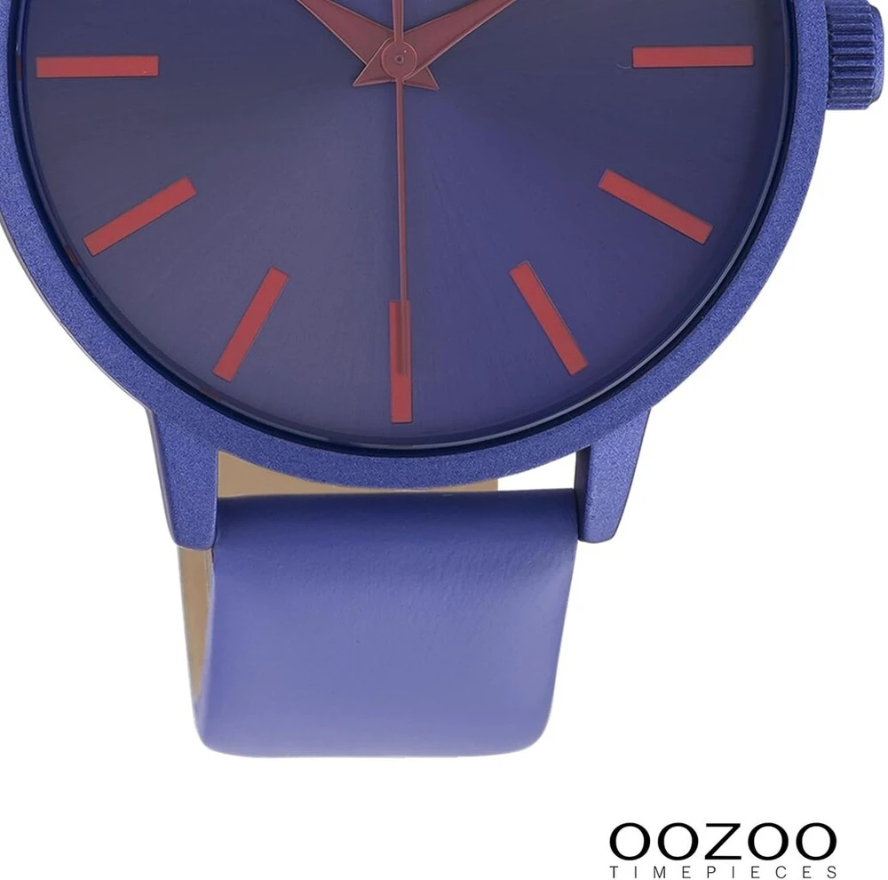 Oozoo moteriškas laikrodis su odiniu dirželiu Color Line, 42 mm skersmens, įvairių variantų